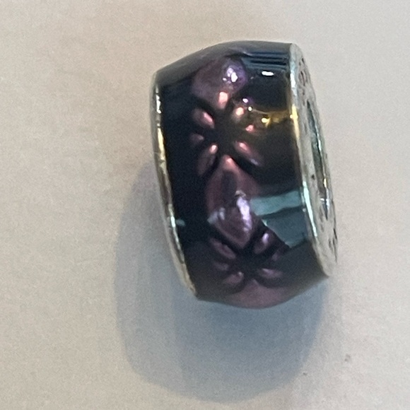 Authentic Pandora Vintage Floral Spacer charm enamel and sterling silver - Picture 6 of 6